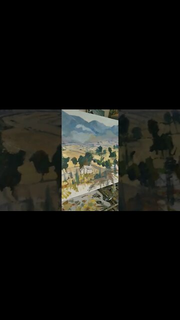 🎨Large Painting Progress: Composition Complete