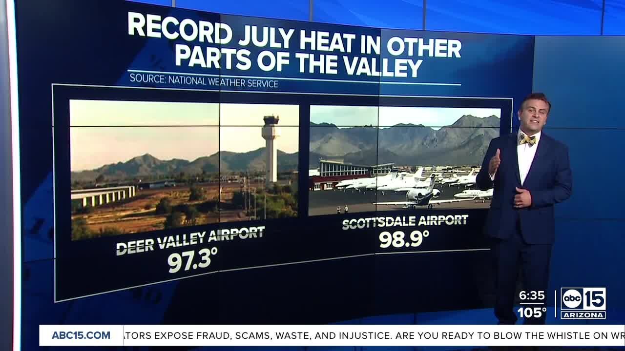 Record July heat in the Valley