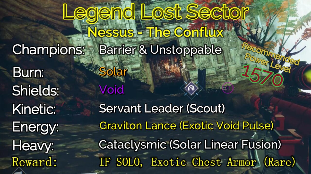 Destiny 2 Legend Lost Sector: Nessus - The Conflux on my Hunter 10-9-22