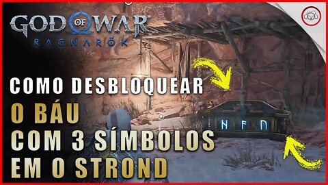 God of war Ragnarok, Como desbloquear o baú com 3 símbolos em O Stronf | Super dica