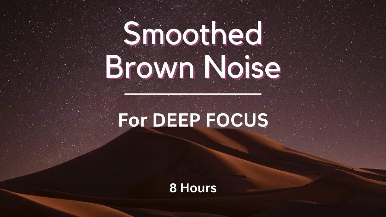 Best Brown Noise To Perfect Focus & Study | 8 Hours | Black Screen