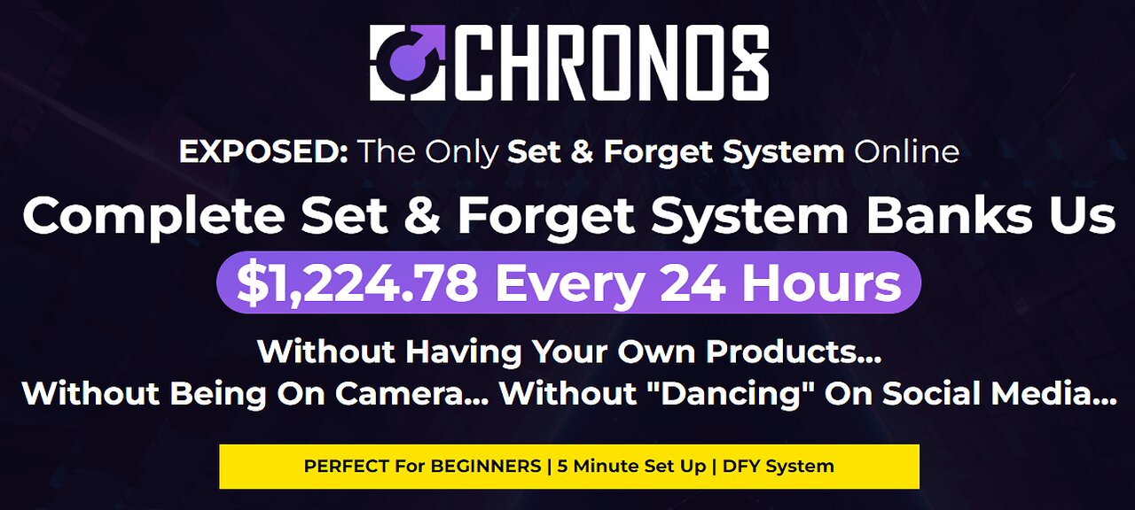 Complete Set & Forget System Banks Us $1,224.78 Every 24 Hours