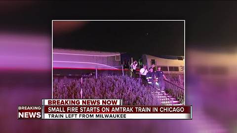 Amtrak train from Milwaukee catches fire in Chicago