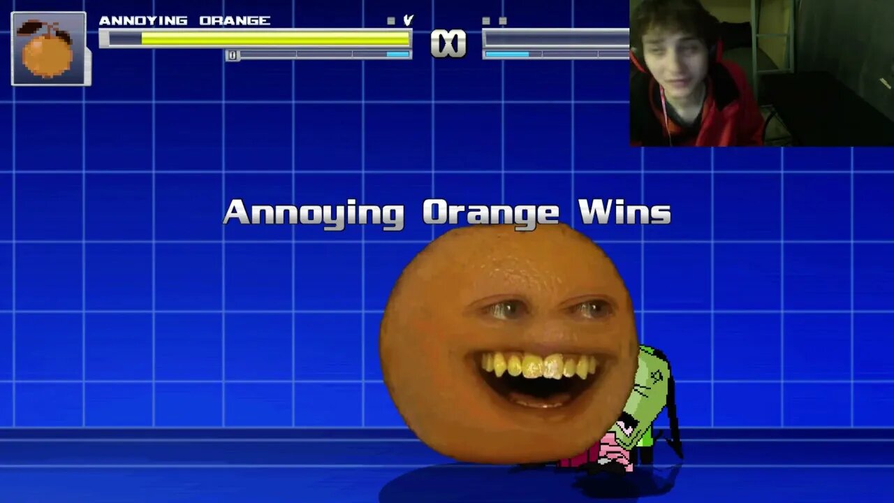 Annoying Orange VS Invader Zim The Alien In An Epic Battle In The MUGEN Video Game With Commentary