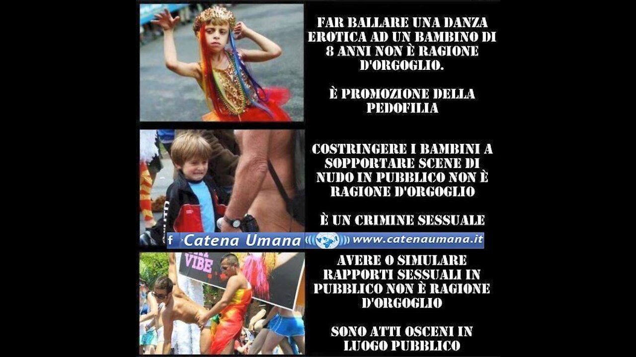 DEMOCIDIO, distruzione famiglie, pedo-pederastia (+ animalismo) per DEPOPOLAMENTO collage