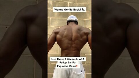 BUILD A GORILLA BACK WITH ONLY A PULL-UP BAR‼️🦍💪🏿