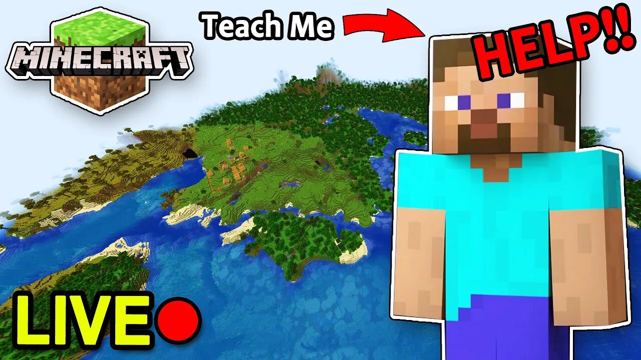 TEACH ME How to Play MINECRAFT! LIVE!