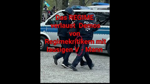 REGIME verlaust Demos von Regimekritikern mit lausigen V - Mann