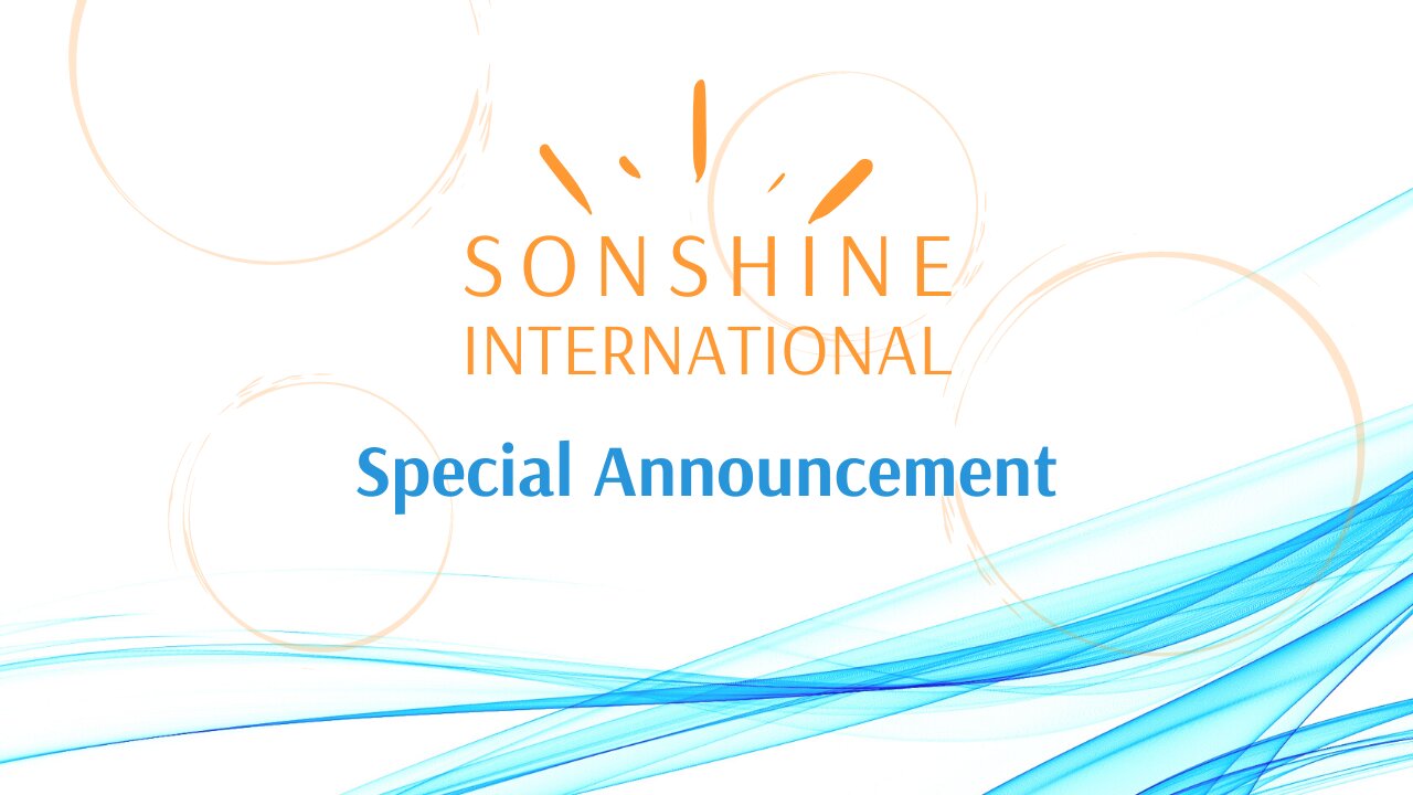 New Speaker Coming to the Sonshine Team!