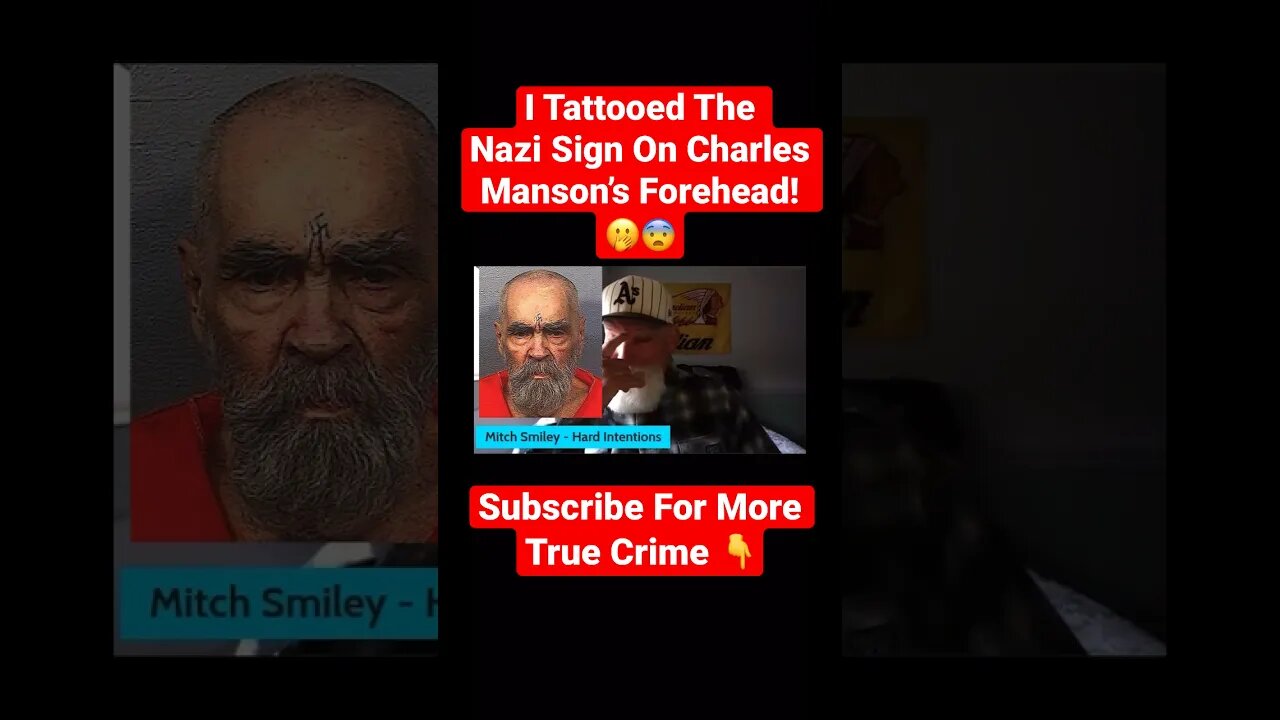 I Tattooed The Nazi Sign On Charles Manson’s Forehead! 🫢😨 #hitler #nazi #charlesmanson #shorts