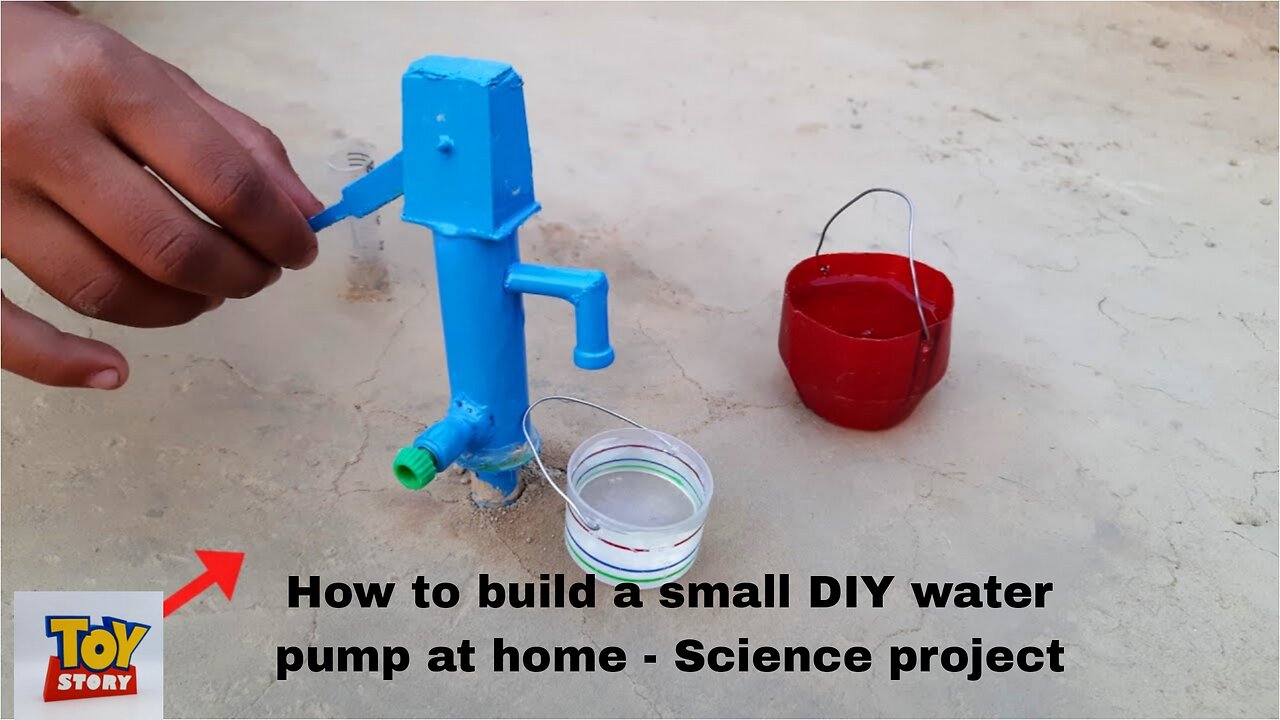 How to build a small DIY water pump at home - Science project