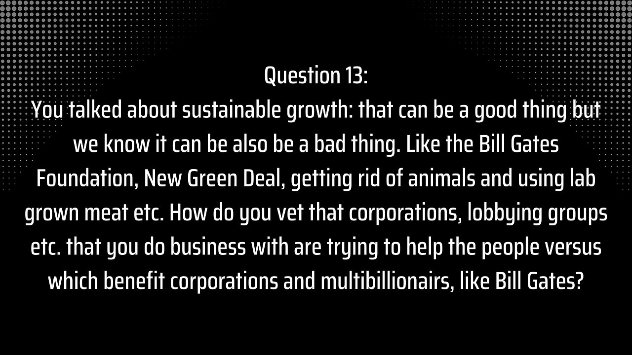 Special Districts: Question 13 - People or Corporations