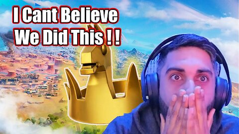 The IMPOSSIBLE happened!!! We won our first Fortnite game!🎉