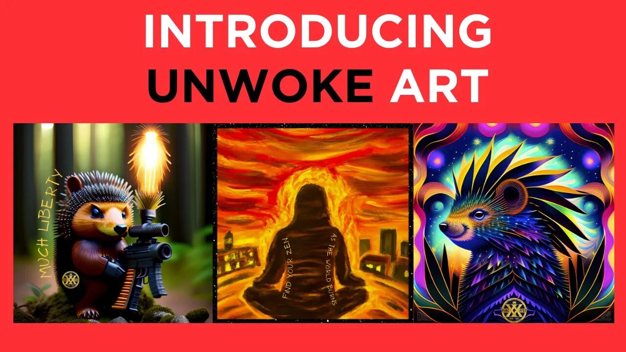 Introducing Unwoke Art, designs with cultural commentary with an anti-authoritarian point of view.