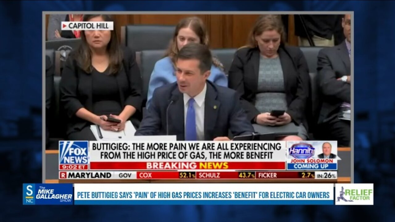 Pete Buttigieg says the "more pain" we feel at the pump, the more beneficial it is for those seeking electric vehicles.