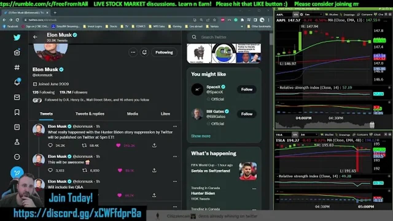 ELON MUSK TO EXPOSE HUNTER BIDEN SCANDAL - DISUCSSING LIVE w/ FFIA