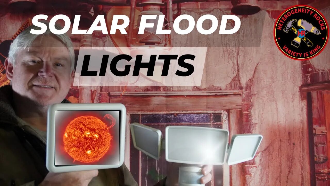 GREAT solar powered flood light review. #solarpower #floodlight