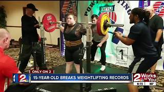 15-year-old breaks weightlifting records