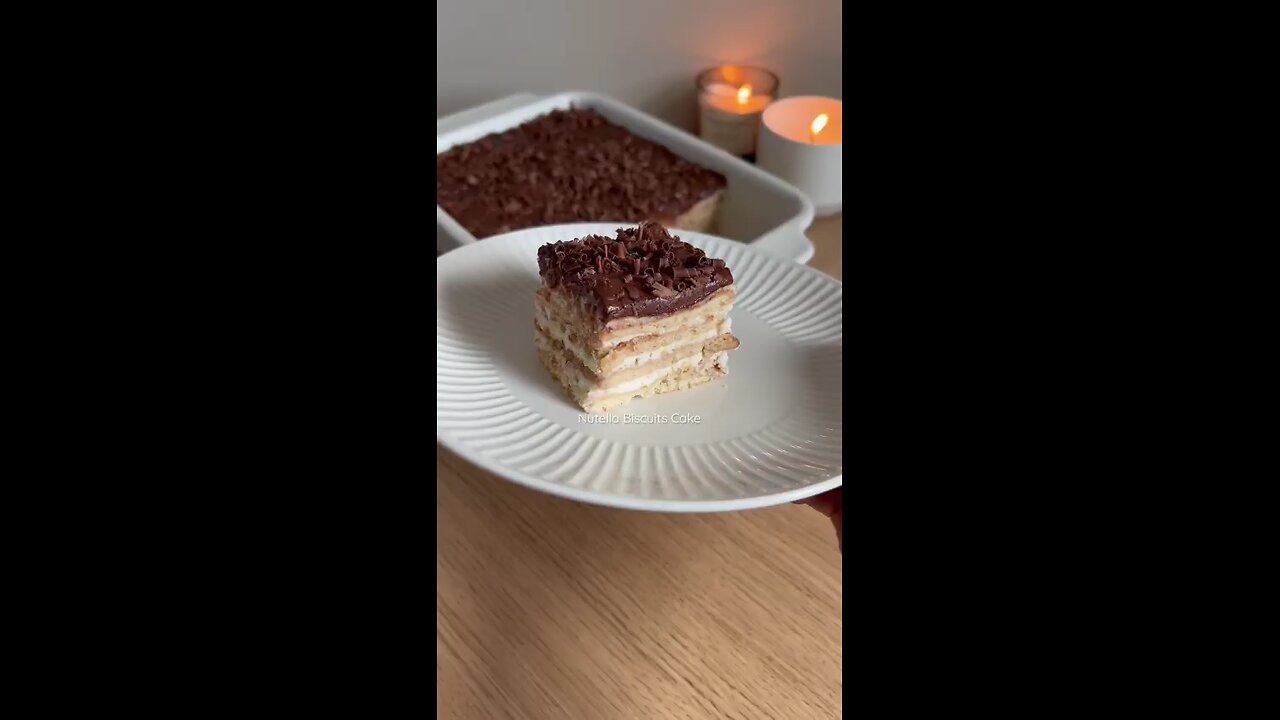 recipe of no bake nuttrela biscuits cake