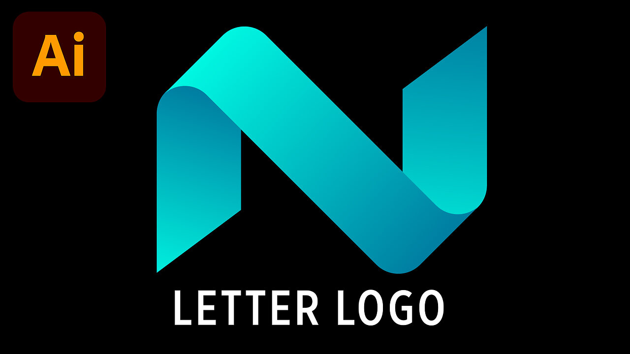 How to Make "N" Letter Logo in Illustrator Tutorial For Beginners - Step By Step | Graphics Hub