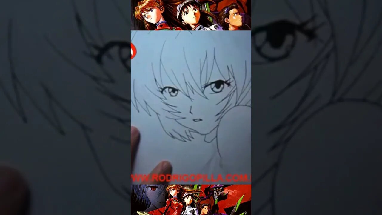 Desenhando Rei Ayanami do Evangelion Speed Art