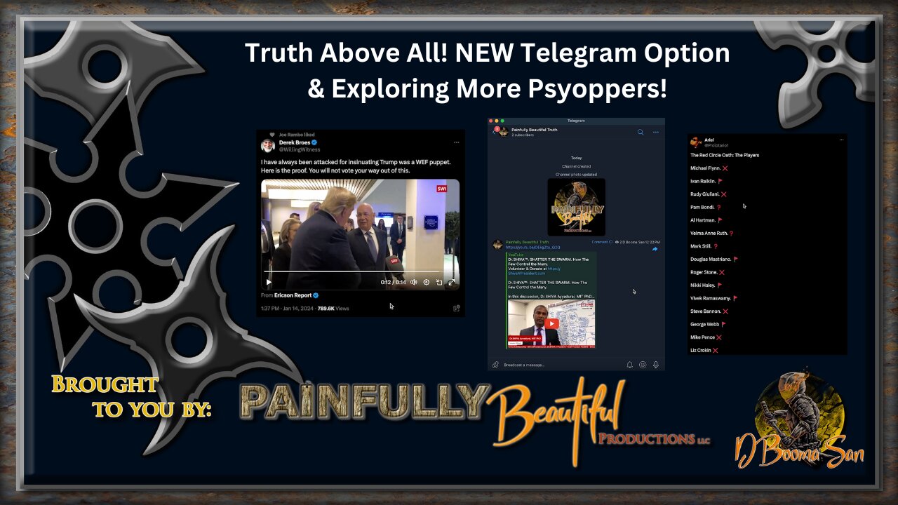 Truth Above All! NEW Telegram Option & Exploring More Psyoppers!