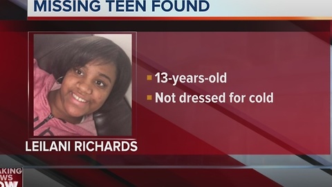 Milwaukee police locate 'critically missing' 13-year-old girl