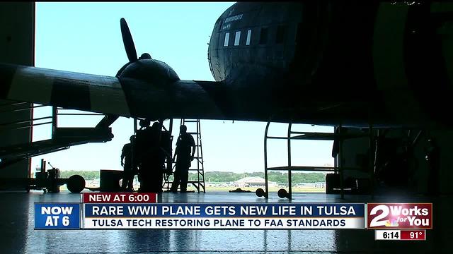 Rare WWII Plane gets new life in Tulsa