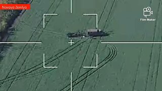 The destruction of Italian 155mm FH-70 howitzer by Russian Lancet kamikaze drone in Ukraine