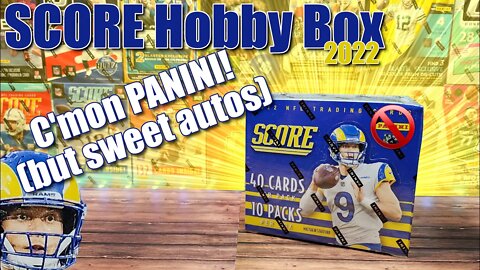 2022 SCORE Football Hobby Box | Panini was LAZY but Nice AUTOs!