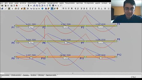 Distribuição decalada do momento fletor por alternância Decalagem Eng Estrutural