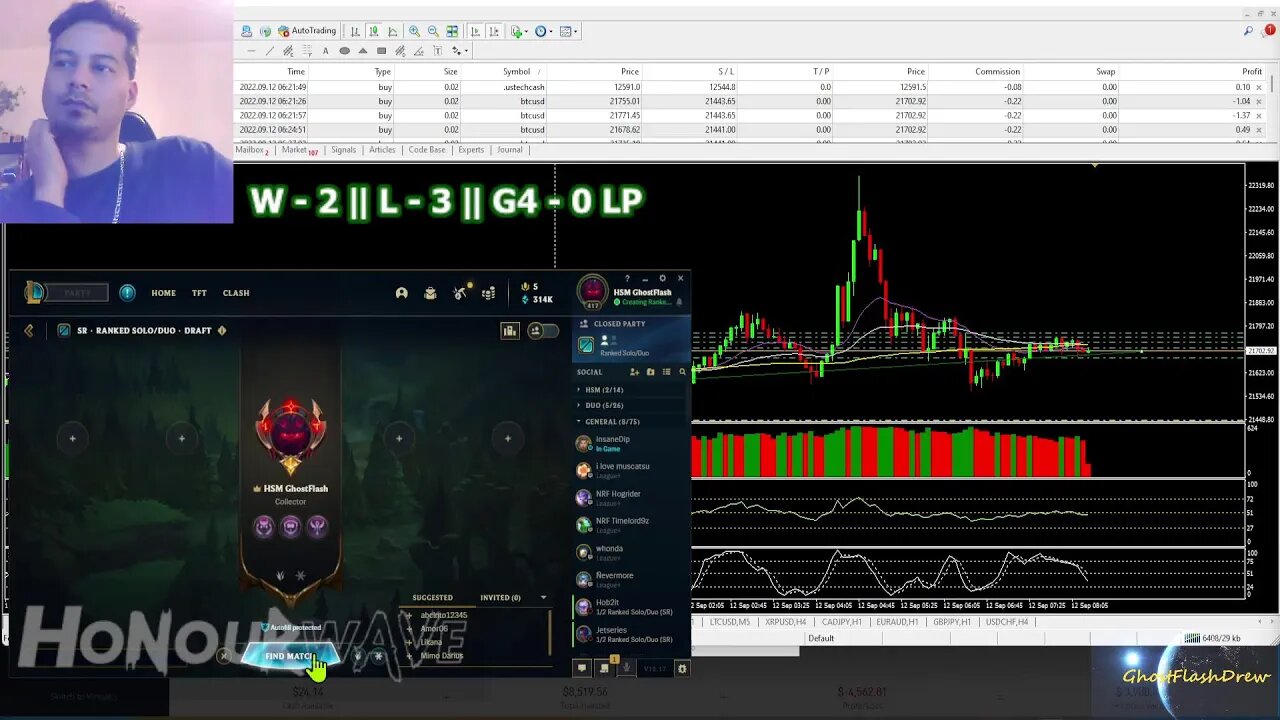 #Gaming, #RankedGames, #SoloQ, #LeagueOfLegends, #Silver/GoldElo & #LiveTrading