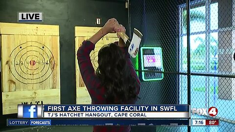 First axe throwing facility opens in Southwest Florida - 7am live report