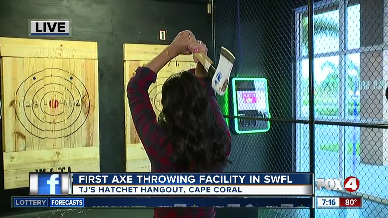 First axe throwing facility opens in Southwest Florida - 7am live report