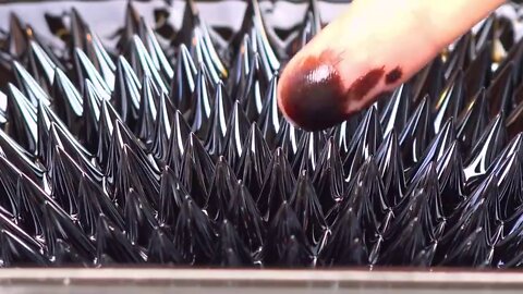 FERROFLUID OR BLACK GOO (LIQUID GRAPHENE IRON OXIDE) MEETS GIANT MAGNET | NEWS-19
