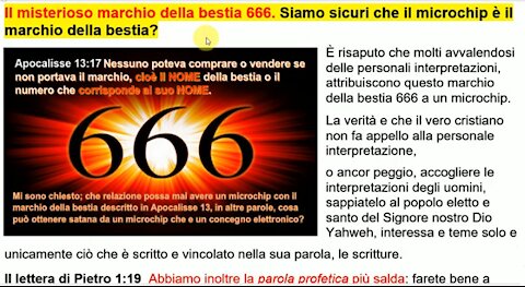 (NEW) Il misterioso marchio della bestia 666. Siamo sicuri che il microchip è il marchio 666?