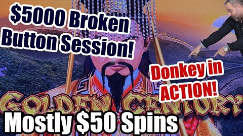 Golden Century $5000 Session - Broken Button Edition! Up to $50, Max Bet Spins!