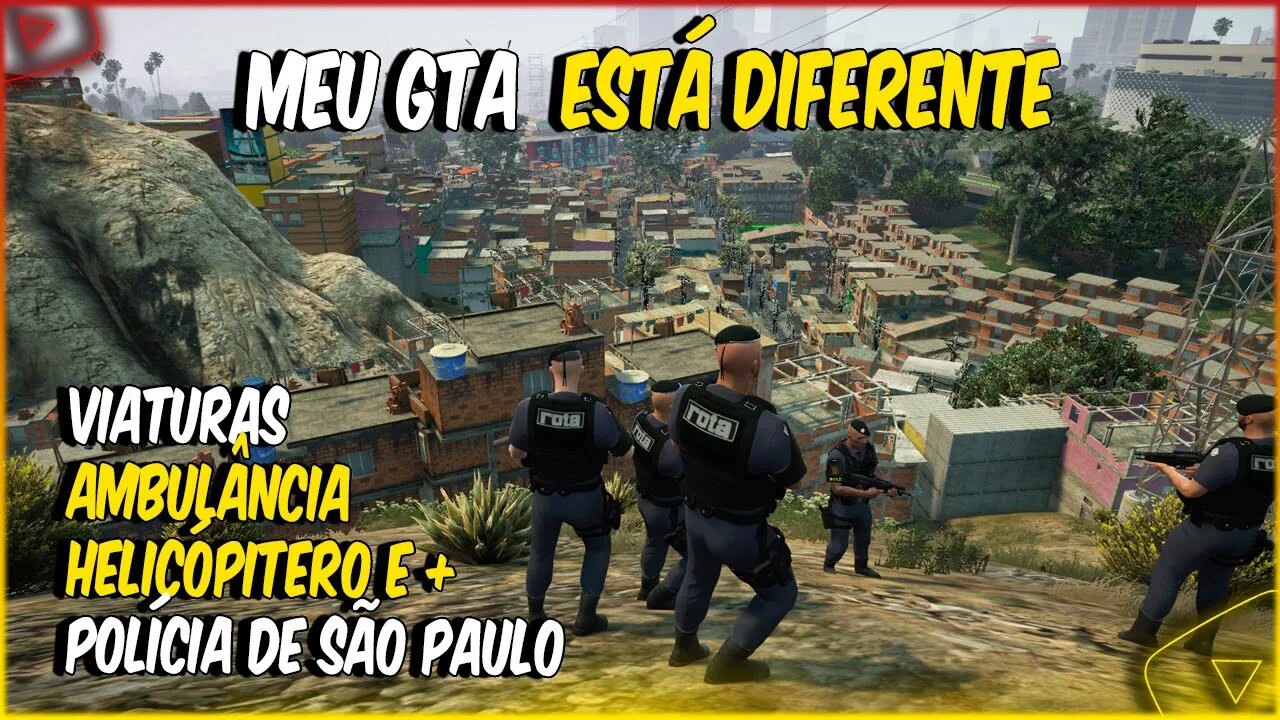 INSTALEI TODAS VIATURAS DA POLÍCIA SÃO PAULO NO MEU GTA5 E FICOU INCRÍVEL LSPD FR