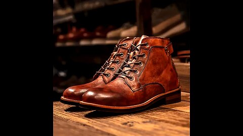 Retro Customized Handmade Leather Boots