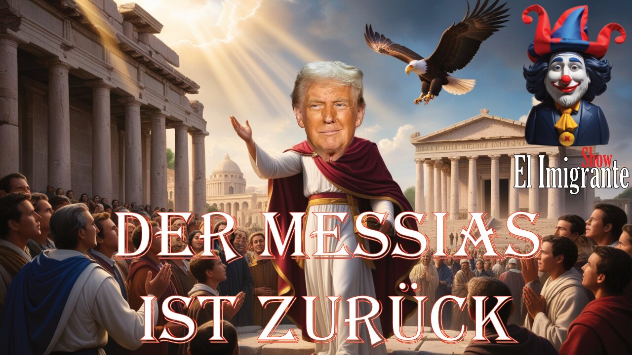 Donald Trump der Messias -zurück um die Mission zu beenden - Satire El Imigrante Show