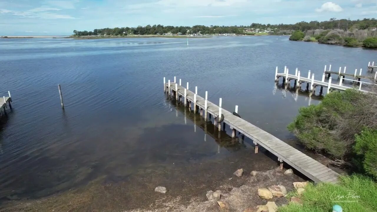 Lakeside Drive Mallacoota 28 March 2022 drone trip from the Fishing Platform