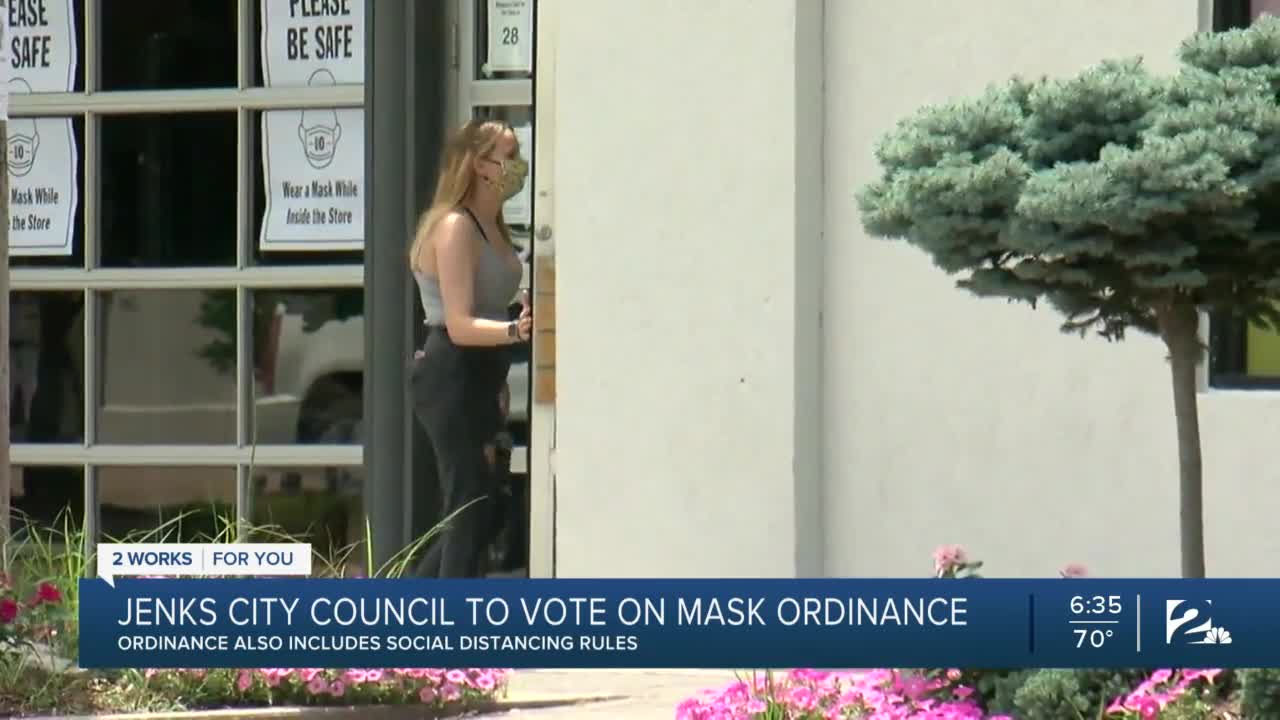 Jenks City Council, Set to Vote on Mask Ordinance