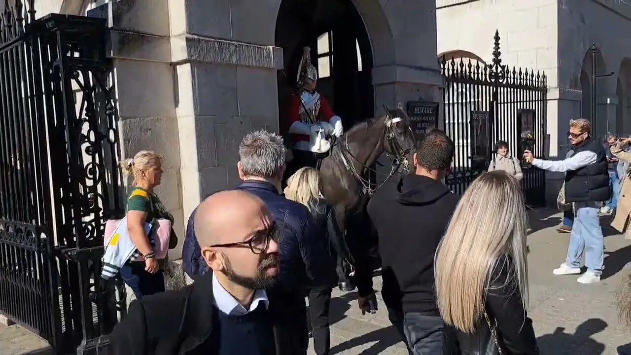 sudden move makes her jump 8 October 2022#horseguardsparade