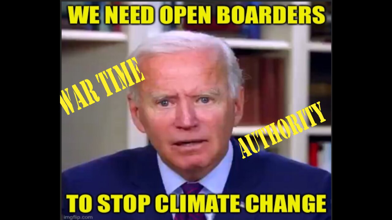 BIDEN IS USING A WAR TIME AUTHORITY TO PUSH HIS CLIMATE CHANGE NONSENSE AND IT'S NOT USED FOR THAT!!