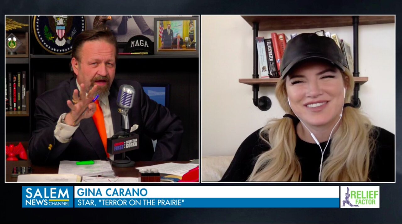 Gina Carano is not backing down. Gina Carano with Sebastian Gorka on AMERICA First