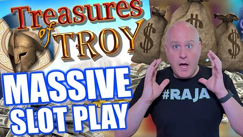 😱 MASSIVE High Limit Slot Play = HANDPAY JACKPOT 🏴‍☠‍ EPIC Comeback On Treasures of Troy