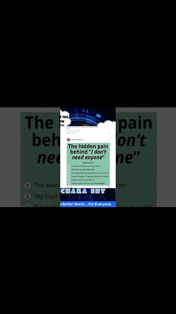 The pain of I don’t need anyone