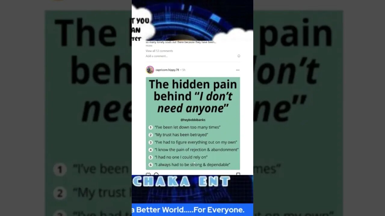 The pain of I don’t need anyone
