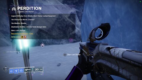 Destiny 2- Legend Lost Sector on Europa - Perdition 6-6-21