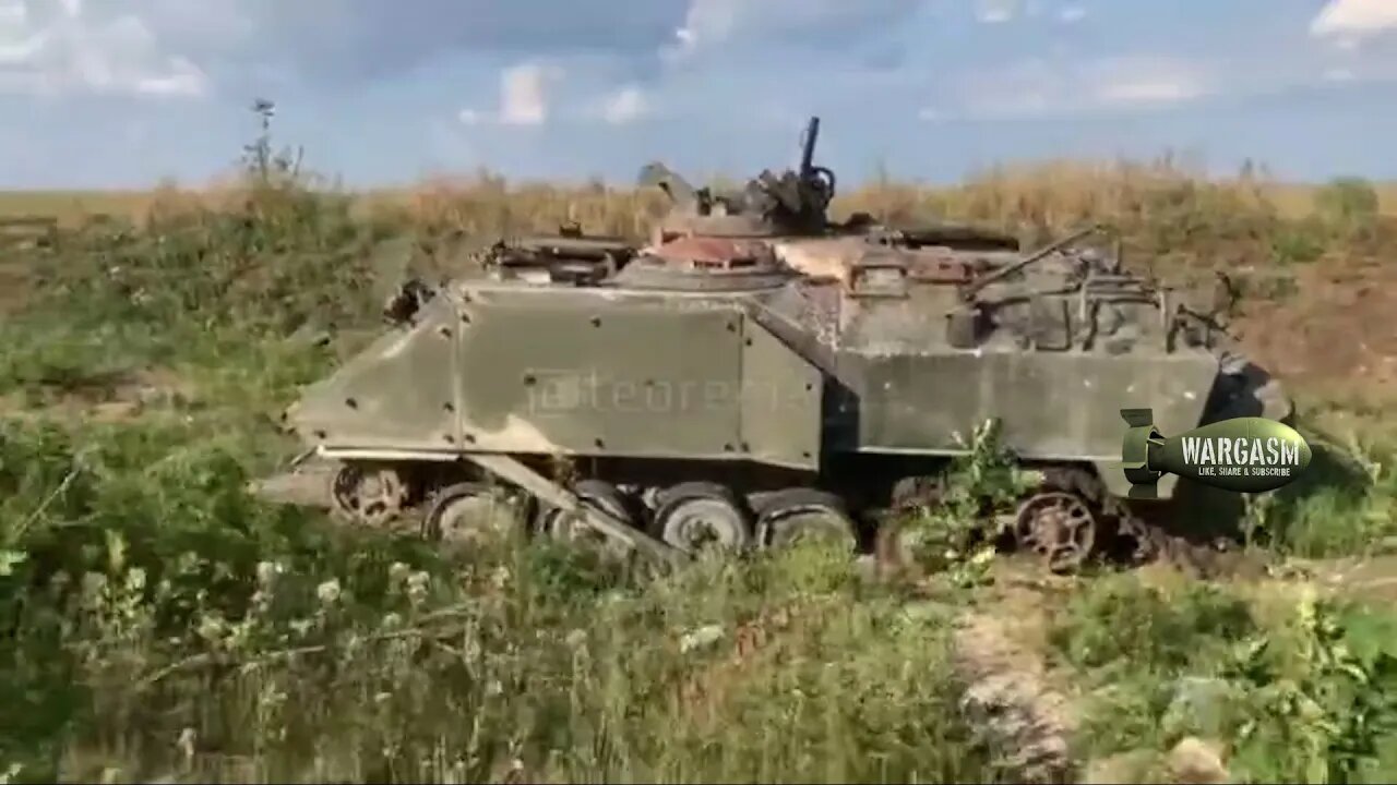 Disabled & abandoned Ukrainian M113 troop carrier